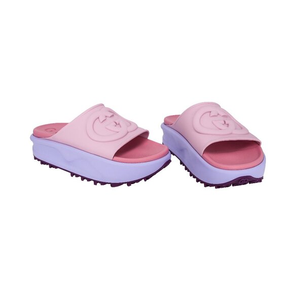 Gucci Interlocking G Rubber Slide Sandals - Picture 1 of 6